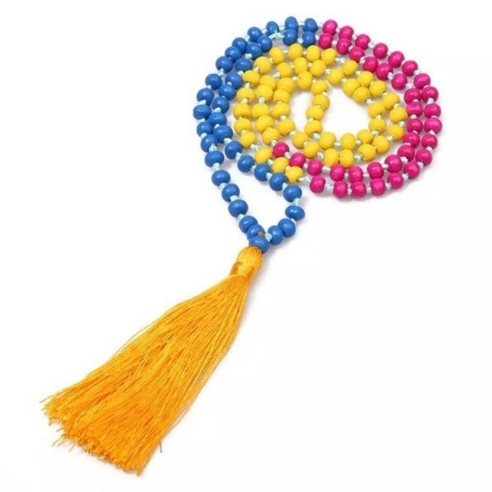 Mala wooden Meditation Beads necklace yoga boho
